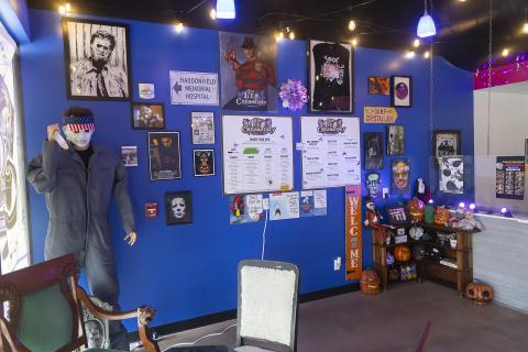 Spooky horror film characters and decor fill The Ice Creamatory in Norman. HUGH SCOTT JR. | SOUTHWEST LEDGER