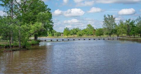 A federal grant will finance most of the cost of constructing new trails throughout Chickasha’s 50-acre Shannon Springs Park, and performing erosion control measures around the 4.5-acre pond in the park. If sufficient funds are available, additional lighting will be installed, too. MIKE W. RAY | SOUTHWEST LEDGER