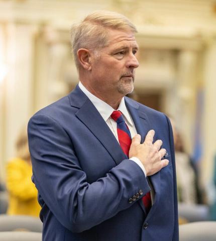 Oklahoma House of Representatives Newly elected Rep. Kevin Norwood (R-Owasso) takes his oath of office in the Oklahoma House of Representatives on June 18. Norwood won a special general election earlier this month to represent House District 74 in Rogers and Tulsa counties.