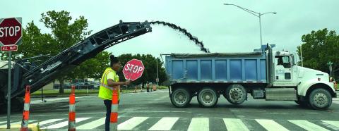 The City of Lawton’s “40 Wins for the Citizens” street improvement program continued recently with T&amp;G Construction performing milling and asphalt overlay work on Southwest E Avenue between Fifth and 10th streets. Kyletta Ray | Southwest Ledger