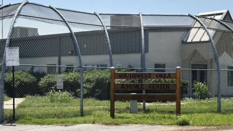 Formerly the Southwest Oklahoma Juvenile Center in the Tillman County town of Manitou, this 60-bed secure-care facility for boys ages 14-19 was consolidated in accordance with legislation enacted in 2017. Now owned by the Town of Manitou, the facility has remained vacant since 2022. Kyletta Ray | Southwest Ledger