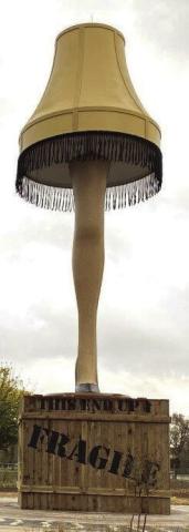 Mike W. Ray | Southwest Ledger The iconic “Leg Lamp” statue in downtown Chickasha routinely attracts visitors from across the United States and other countries.