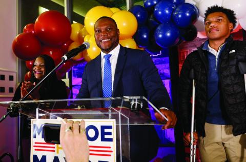More than 100 years after Tulsa’s Greenwood District was destroyed in a race massacre, Democratic Oklahoma state Rep. Monroe Nichols becomes Tulsa’s first Black mayor. Campaigning on ending homelessness in Tulsa by 2030, increasing development and stopping adversarial lawsuits with tribal governments, Nichols captured 74,447 votes (55.13%) to defeat Democratic County Commissioner Karen Keith, who garnered 60,593 (44.87%) of the votes cast, to succeed G. T. Bynum. Nichols, a former University of Tulsa footba
