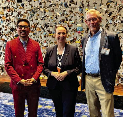 Provided From the left, State Rep. Daniel Pae, German State Legislator of North- Rhine Westphalia Angela Freimuth, and State Sen. Dave Rader attend the launch of the American German State Legislators Caucus.