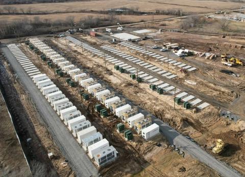 This is a bird’s-eye view of the Polaris Technologies 200-megawatt data center under construction on a 40-acre site in Muskogee. Provided