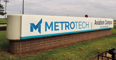Oklahoma’s CareerTech schools set a goal to increase enrollment 15% by fiscal year 2029. The Metro Tech Aviation Campus, a CareerTech institution, at the Will Rogers World Airport is pictured during an open house on June 21. Emma Murphy | Oklahoma Voice