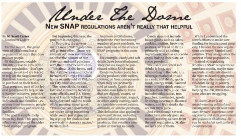 New SNAP regulations aren't really that helpful