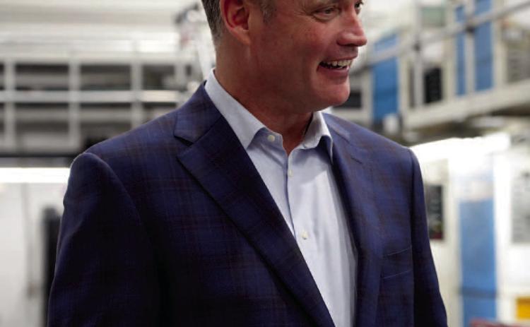 One of the nine candidates in the Republican primary election for Oklahoma’s next governor, Charles McCall visits the pressroom at The Lawton Constitution. Ashley Payne | Southwest Ledger